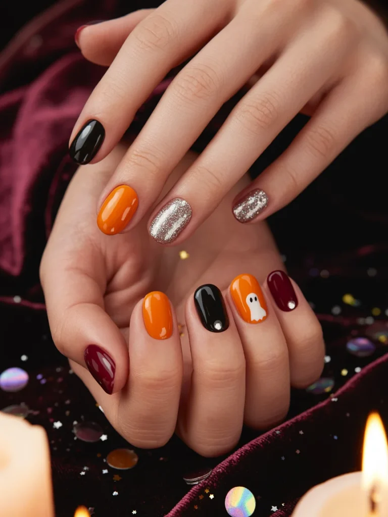 30 Halloween Nail Ideas That Are Spooky, Cute, and Actually Wearable 38 Glitter Topper Halloween Nails