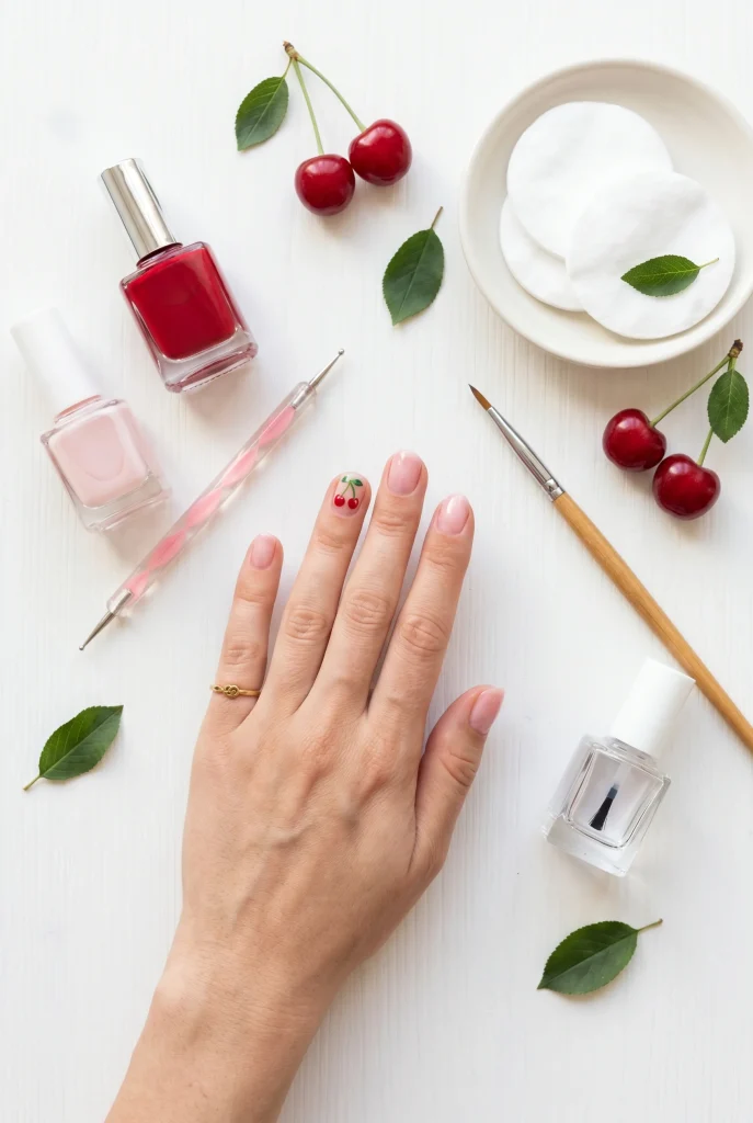 28 Trendy Red Cherry Nail Ideas That Look Playful and Chic 37 How to Recreate Simple Cherry Nails at Home