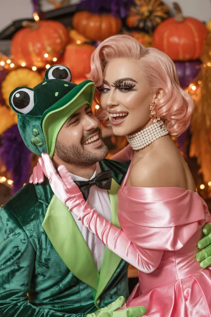33 Couples Halloween Costumes That Are Frighteningly Good 5 Kermit and Miss Piggy