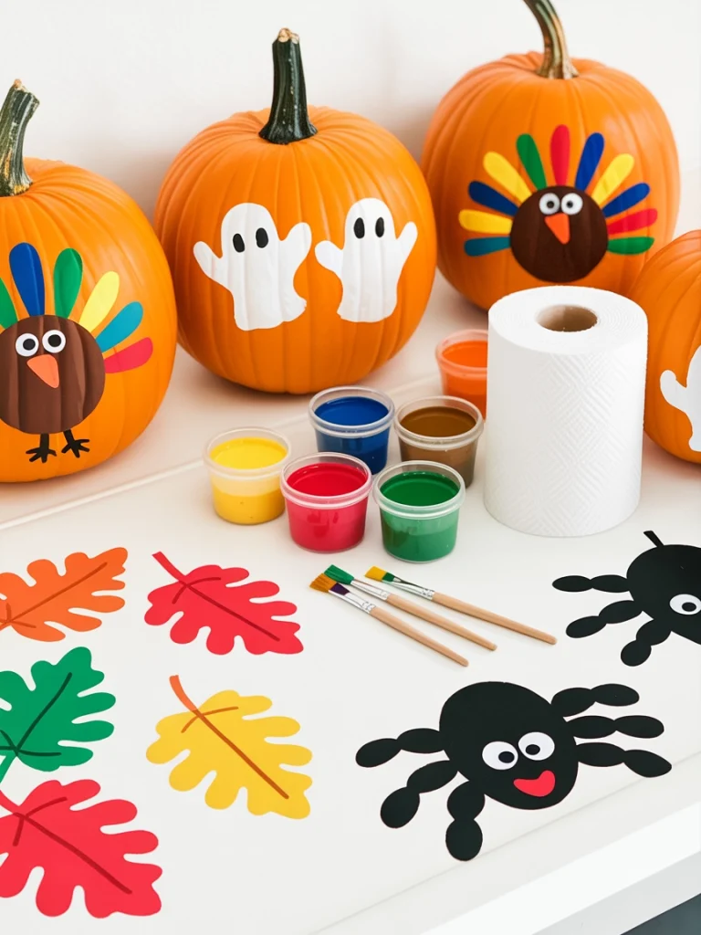 28 Pumpkin Painting Ideas That Look Creative, Cute, and Easy to Copy 34 Kids Handprint Pumpkin Art