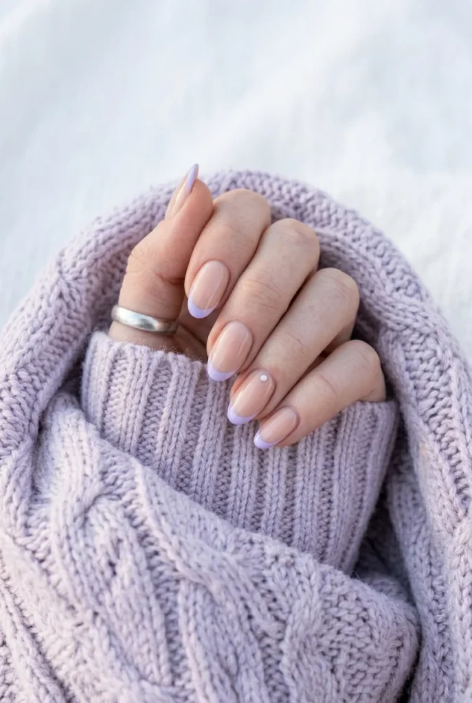 Lavender French Nails clean