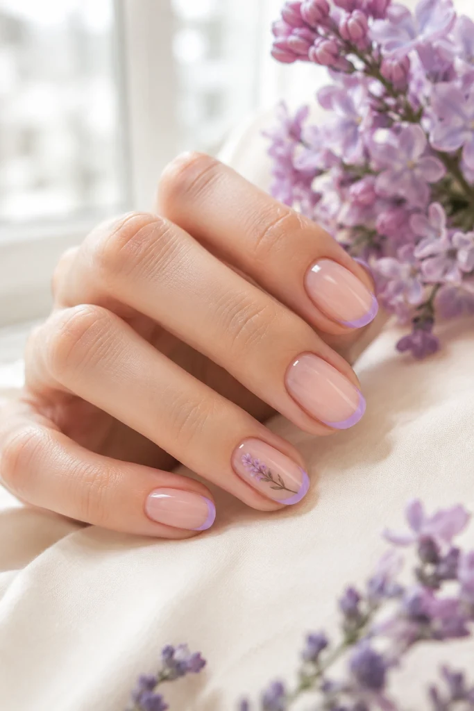 Lavender Skinny French Tips