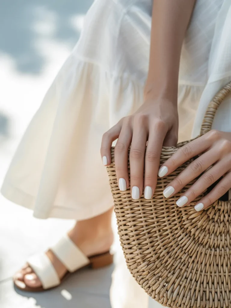 29 Old Money Nail Ideas for Summer That Look Effortlessly Expensive 11 Linen White Square Nails