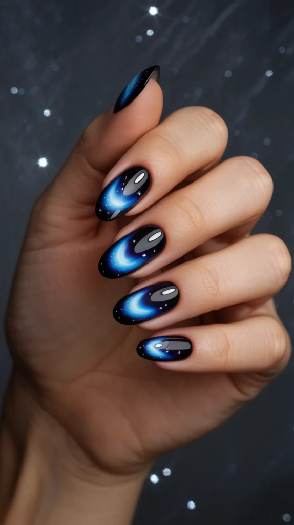 Midnight Aura Nails