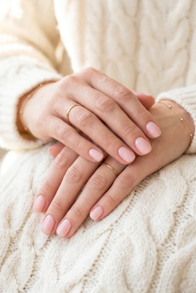 Milky Baby Pink Nails