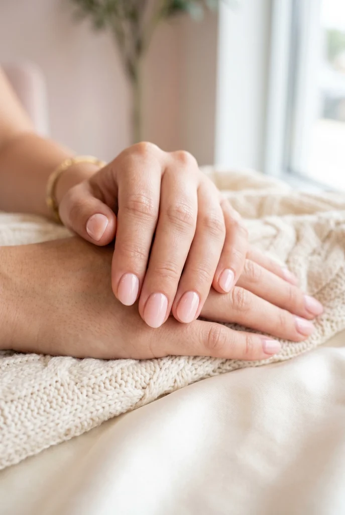 Milky Blush Nails