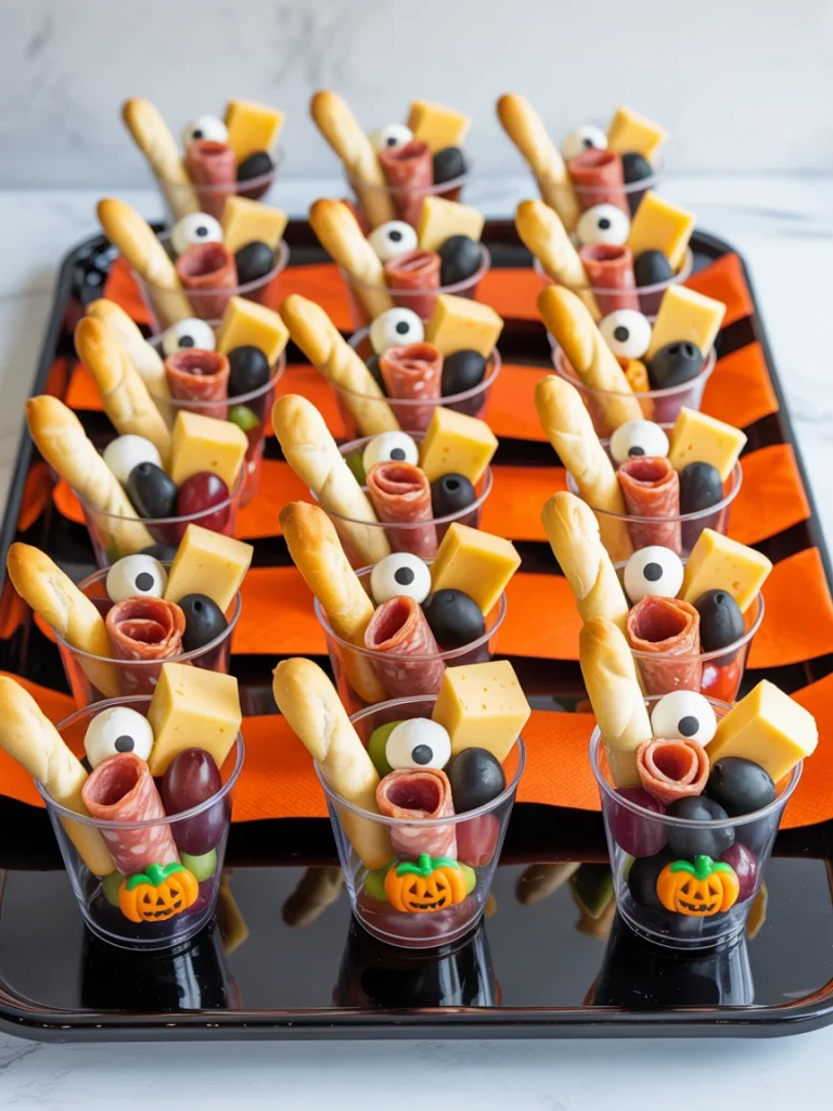 26 Halloween Charcuterie Board Ideas That Are Spooky, Cute, and Party-Ready 19 Mini Individual Halloween Cups