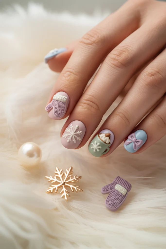 Mini Winter Icon Nails
