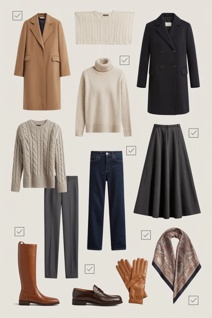 Old Money Winter Capsule Checklist