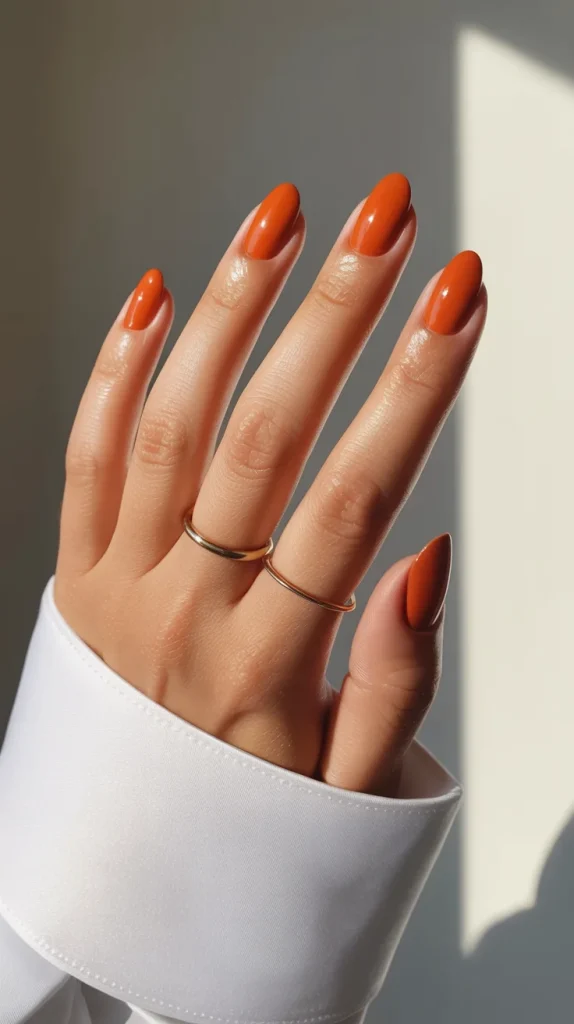 31 Trendy Nail Colors for 2027 That Look Expensive in Every Season 19 Orange Red