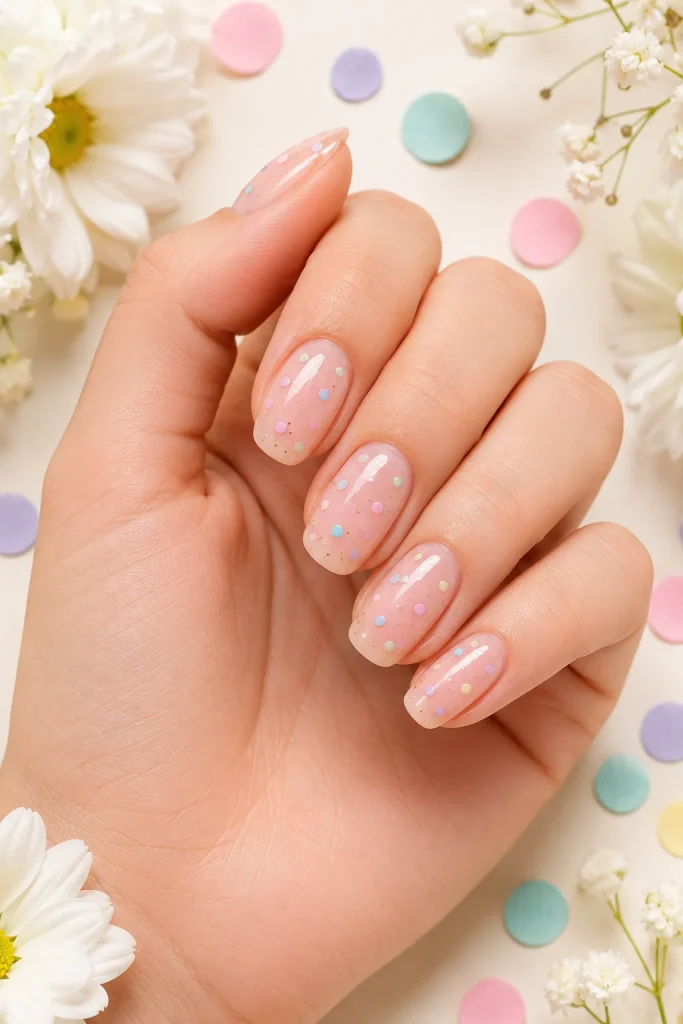 29 Pastel Easter Nail Ideas That Look Sweet, Soft, and So Pretty 32 Pastel Confetti Nails
