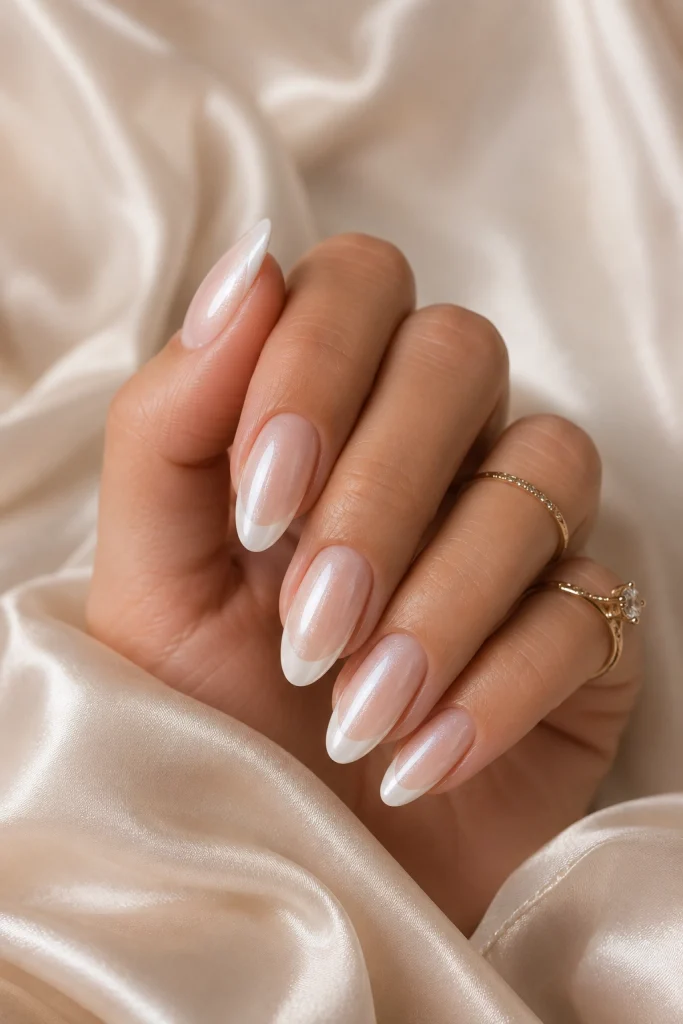 Pearl Glaze French Nails