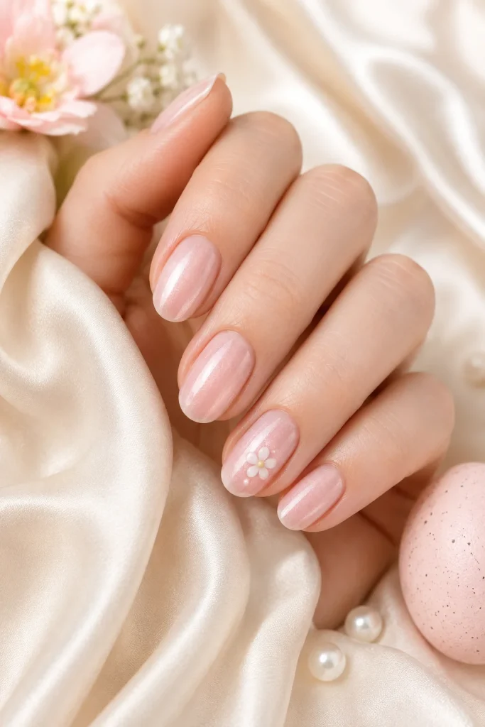 29 Pastel Easter Nail Ideas That Look Sweet, Soft, and So Pretty 23 Pearl Pink Easter Nails