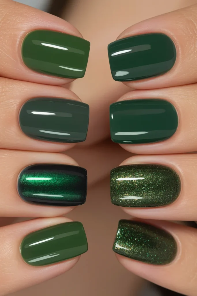 31 Dark Green Nail Designs That Look Moody, Luxe, and So Chic 2 Pick a Finish That Matches the Look