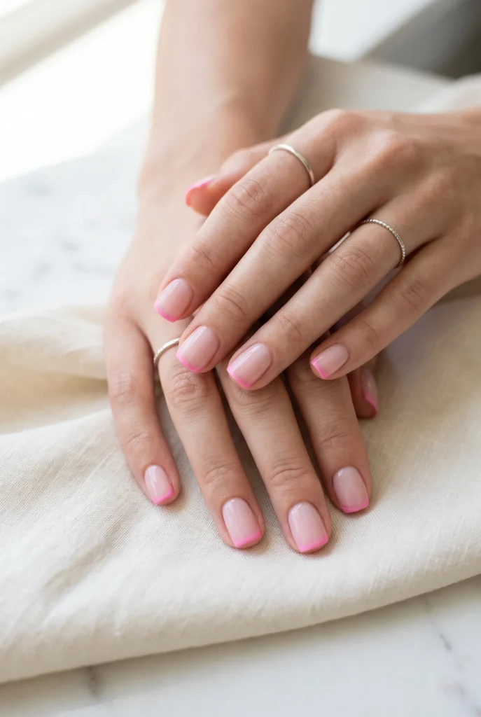 Pink Micro French Tips 1