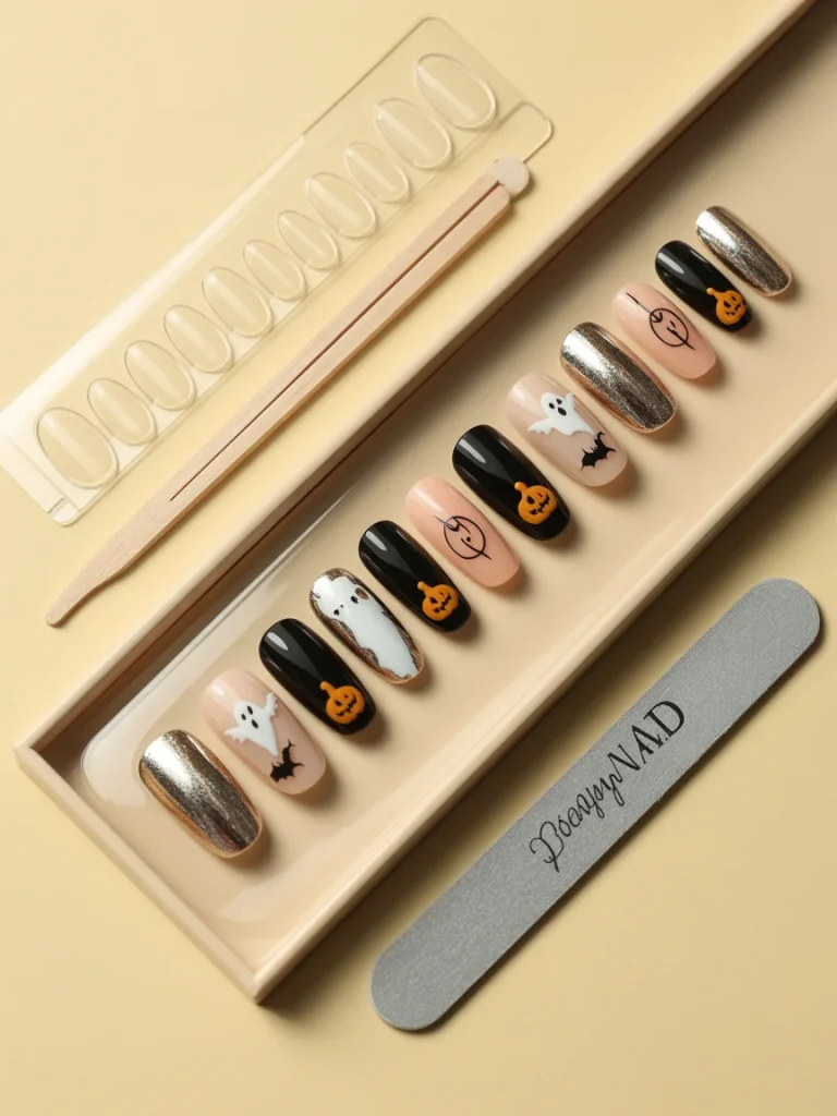 30 Halloween Nail Ideas That Are Spooky, Cute, and Actually Wearable 37 Press On Halloween Nails