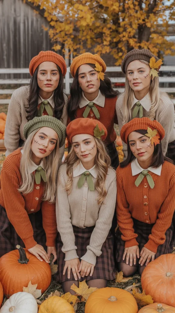35 Cute and Creepy Halloween Costumes for a Spooky-Chic Night 26 Pumpkin Patch Girls