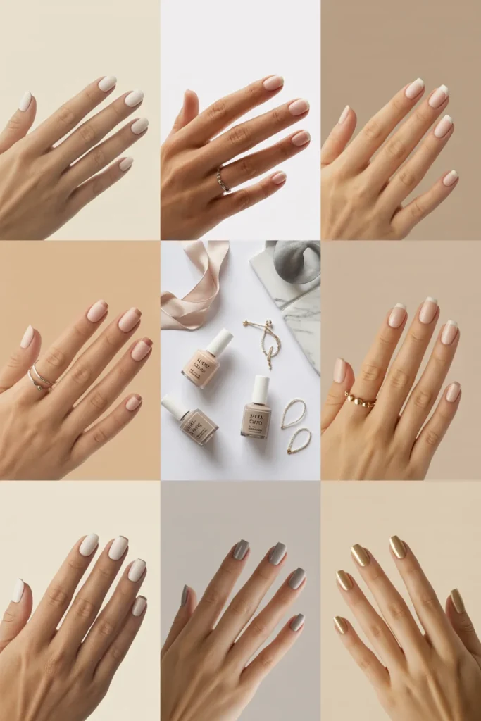 31 Neutral Nail Ideas That Look Chic, Timeless, and Never Boring 5 Quick Neutral Nail Match Guide