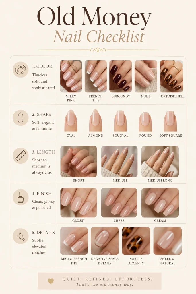 Quick Old Money Nail Checklist