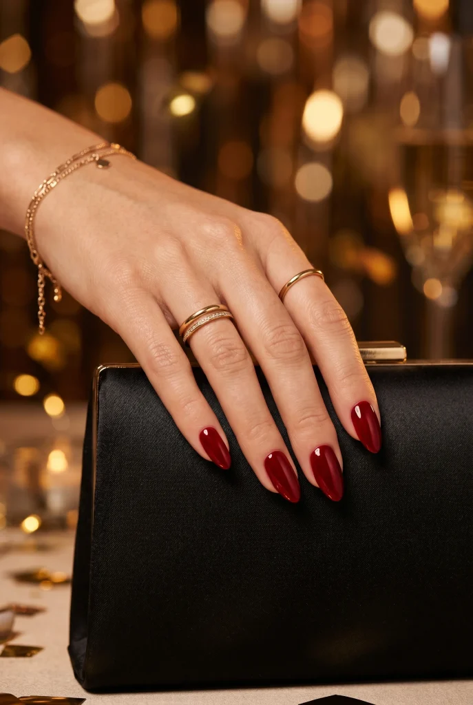 32 Old Money Nails for Winter That Look Timeless and Expensive 33 Red Velvet Party Nails