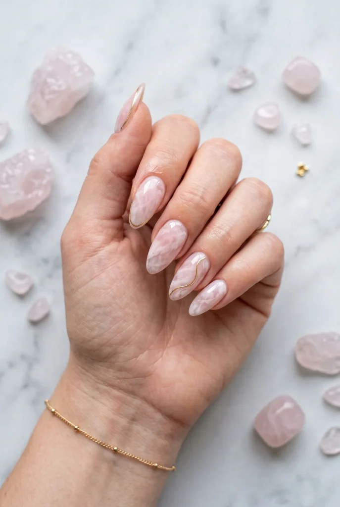 31 Classy Pink Nail Ideas for a Pretty, Polished Manicure 16 Rose Quartz Pink Nails
