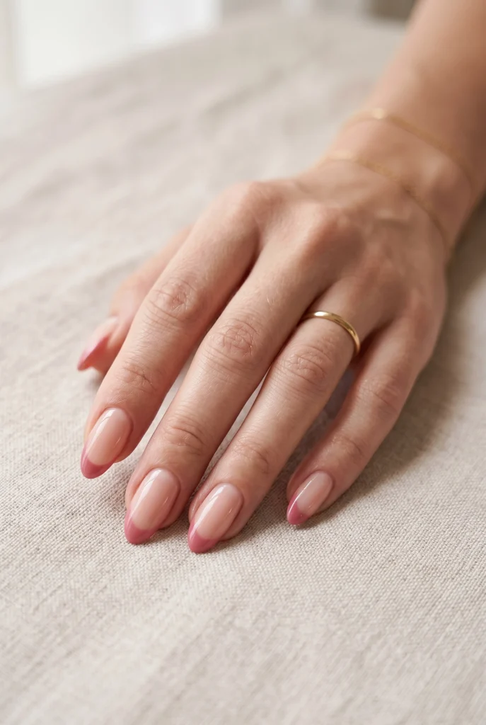 Rosy French Tips