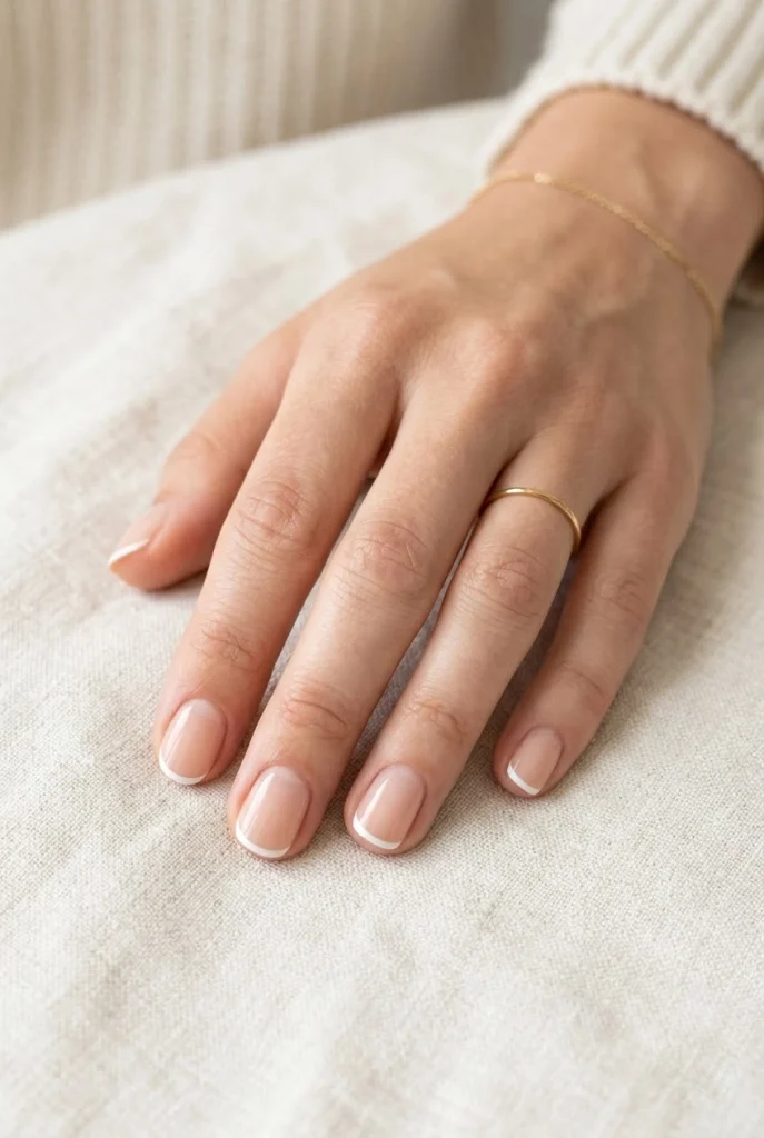 29 Classy Spring Nails That Look Polished, Pretty, and Expensive 6 Sheer Nude Micro French Tips