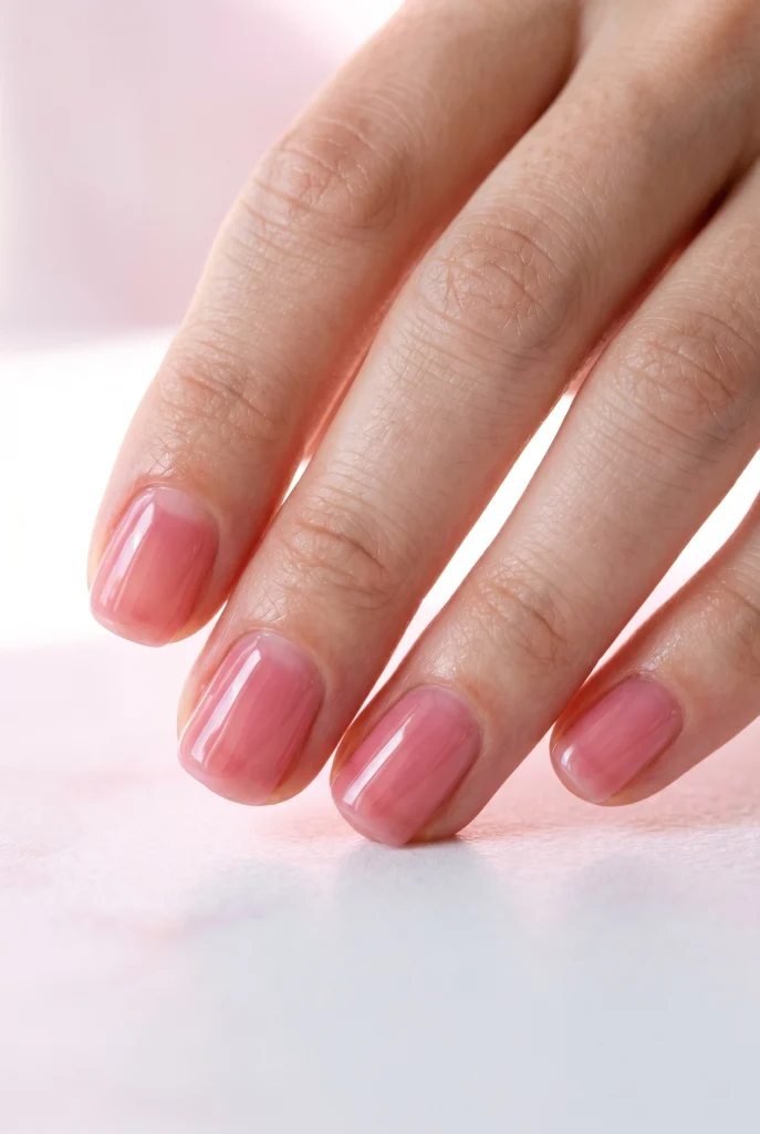 Sheer Rose Jelly Nails