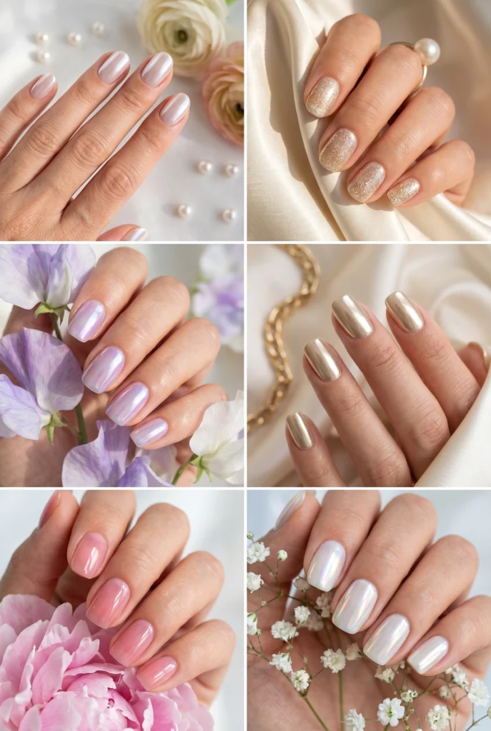Shimmery and Glazed Spring Nail Colors