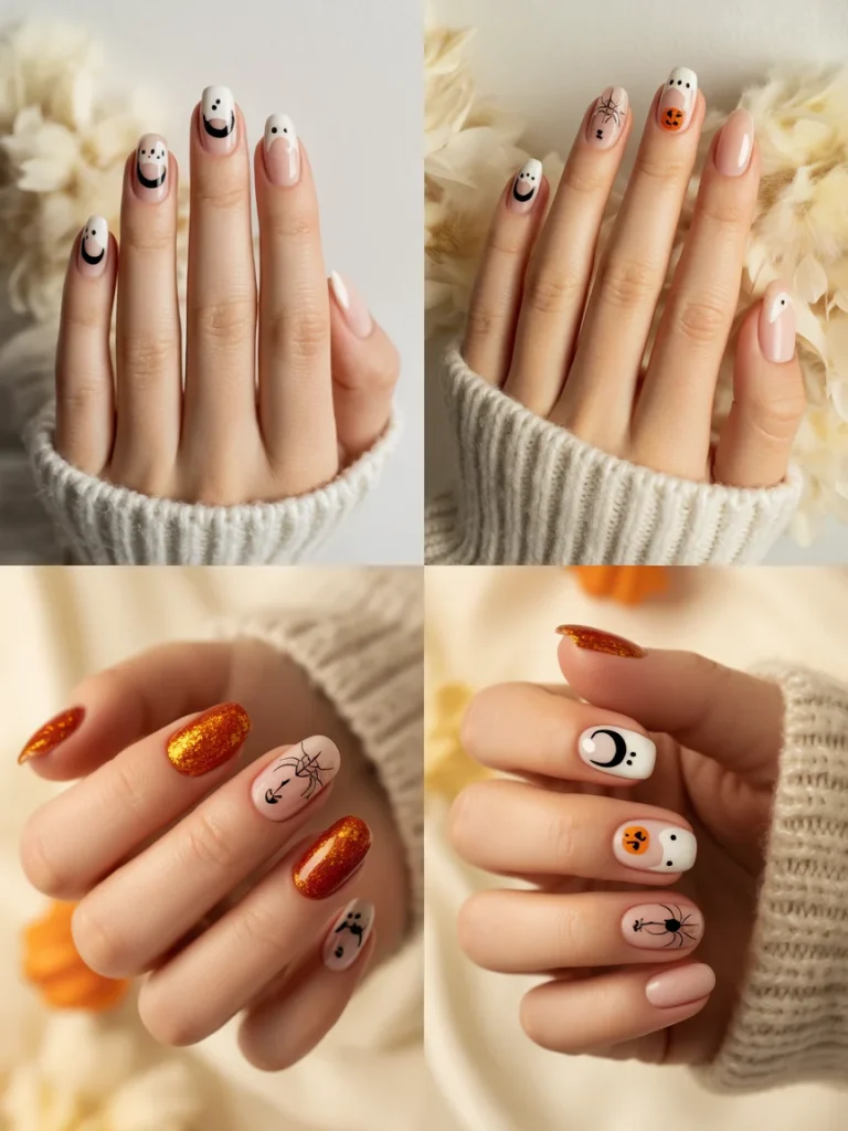 30 Halloween Nail Ideas That Are Spooky, Cute, and Actually Wearable 21 Short Halloween Nail Ideas