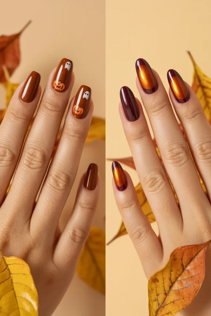 31 October Nail Ideas for Cozy, Spooky, and Classy Fall Vibes 20 Short October Nails vs Long October Nails