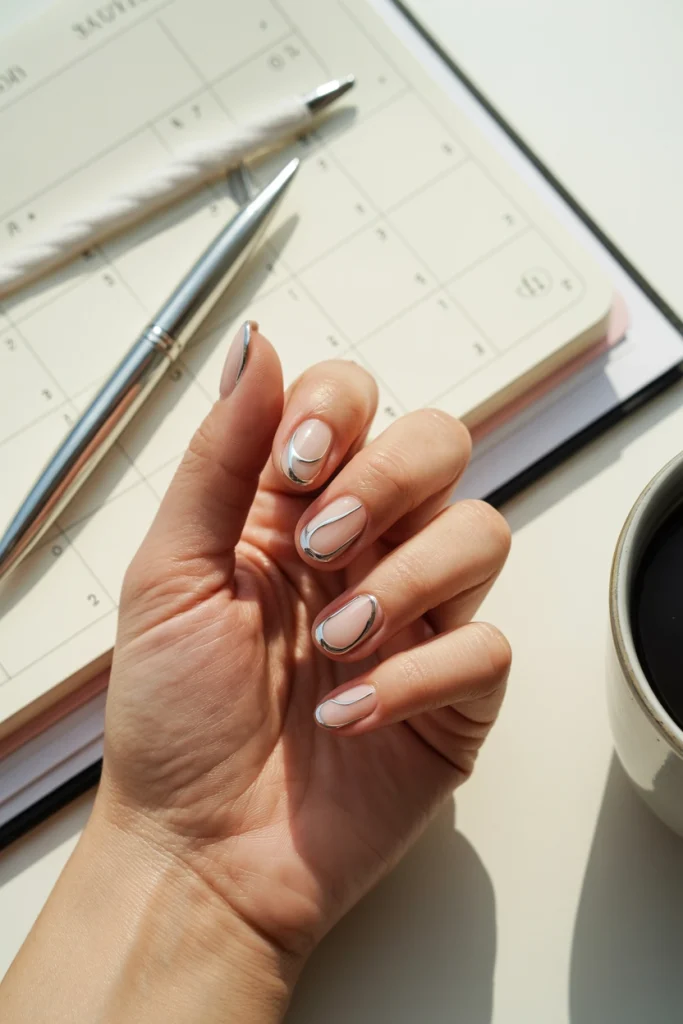 32 January Nail Ideas to Slay Your New Year Resolutions 5 Silver Chrome Resolution Nails