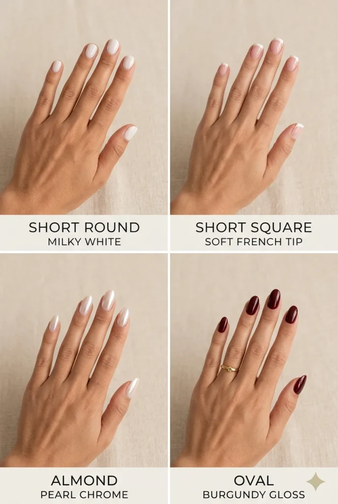 Simple Winter Nails by Length and Shape clean