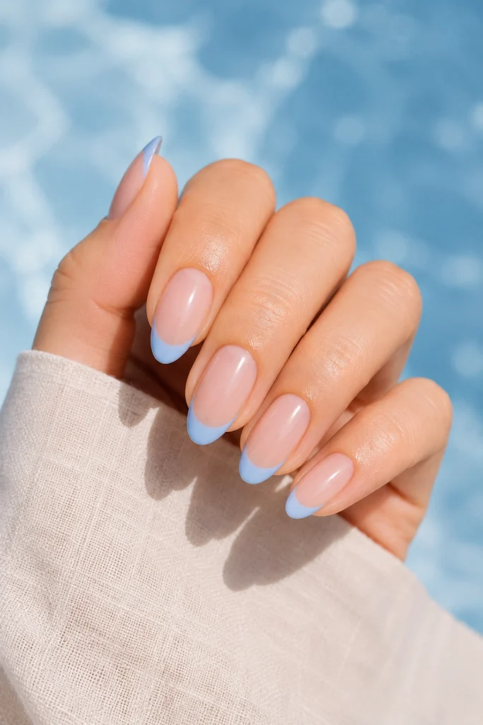 Sky Blue French Tips
