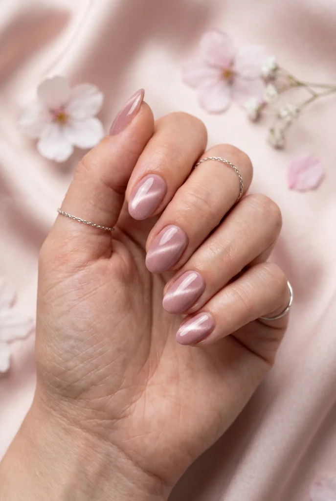Soft Cat Eye Nails