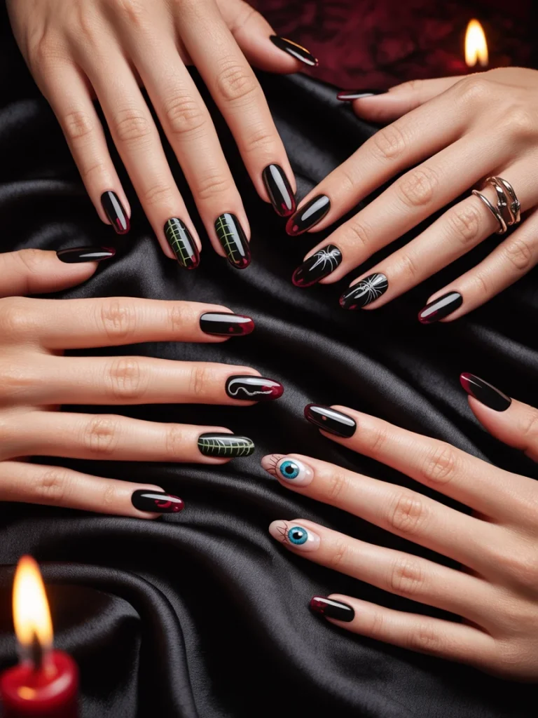 30 Halloween Nail Ideas That Are Spooky, Cute, and Actually Wearable 15 Spooky and Creepy Halloween Nail Ideas
