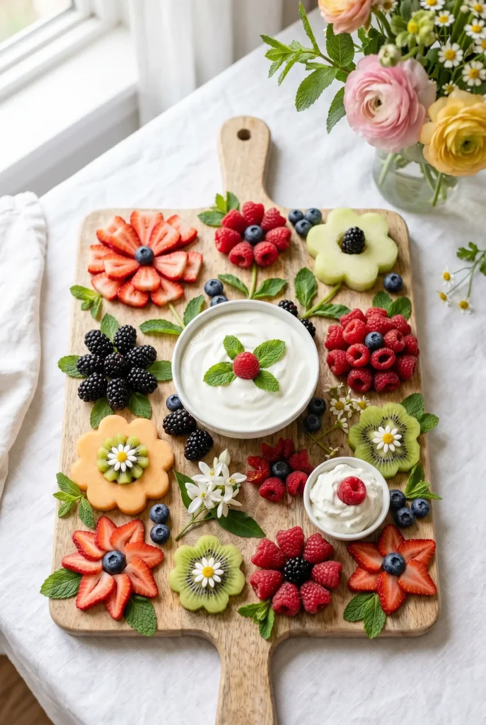 28 Easter Charcuterie Board Ideas That Are Almost Too Pretty to Eat 18 Spring Berry Flower Board