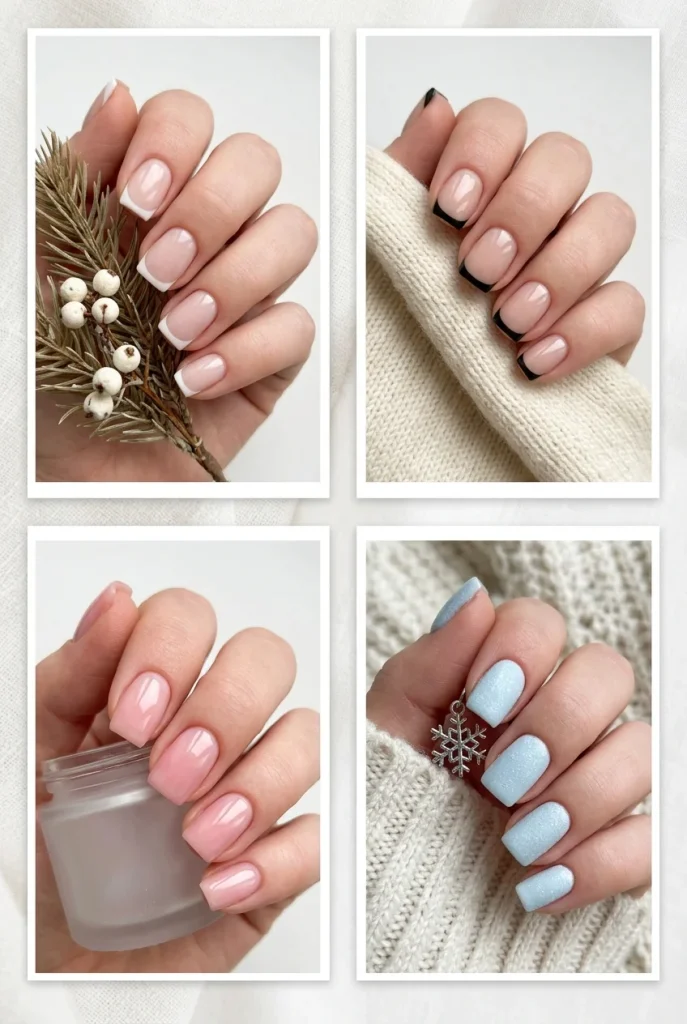 Square and Squoval Nails clean