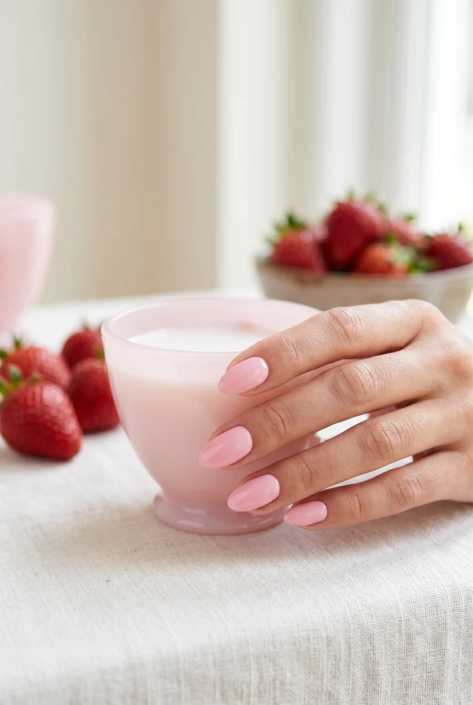 Strawberry Milk Nails 2